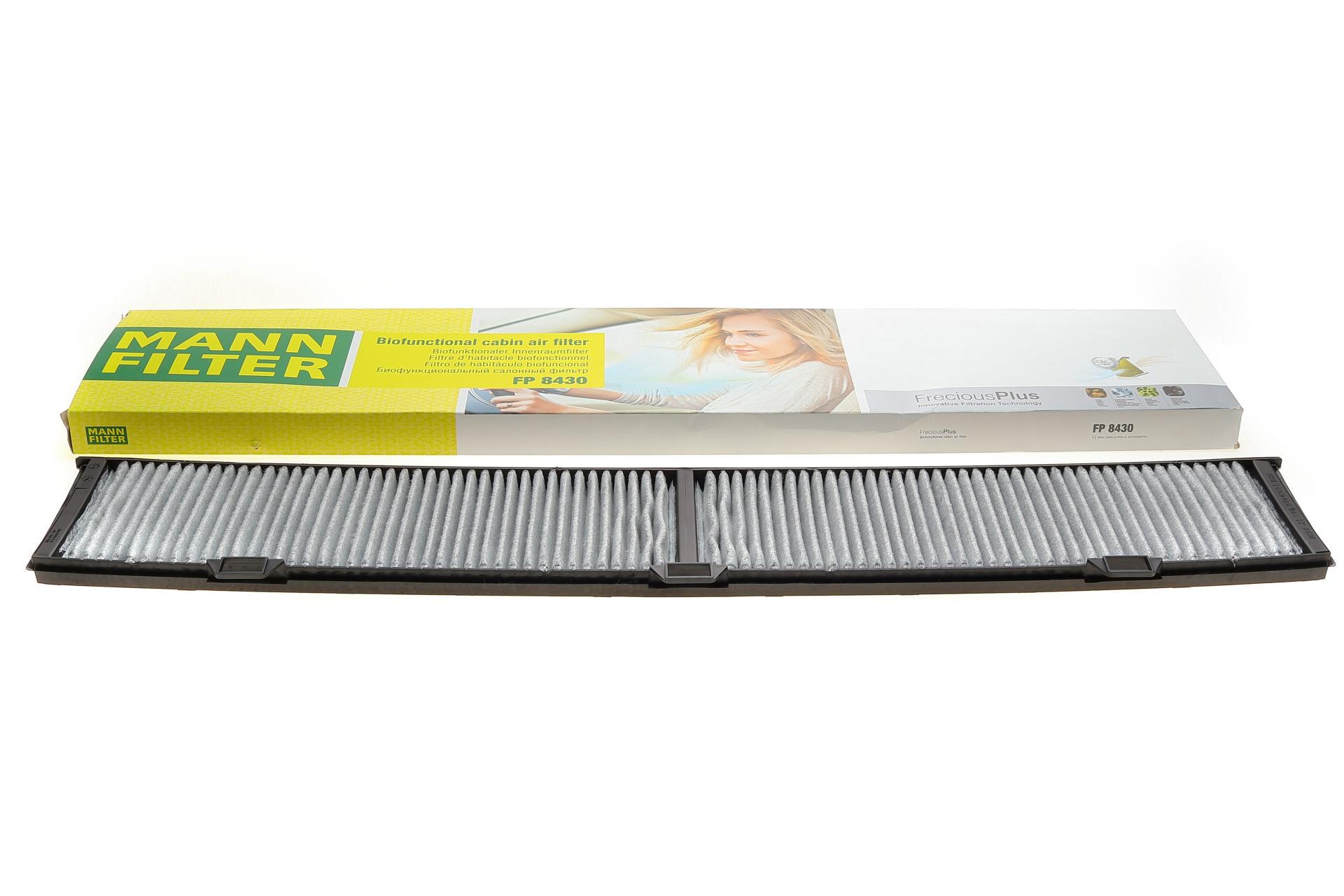 Фильтр салона Mann-Filter для BMW 3 E90/X1 E84 03- угольный /антибактериальный- (FP 8430)