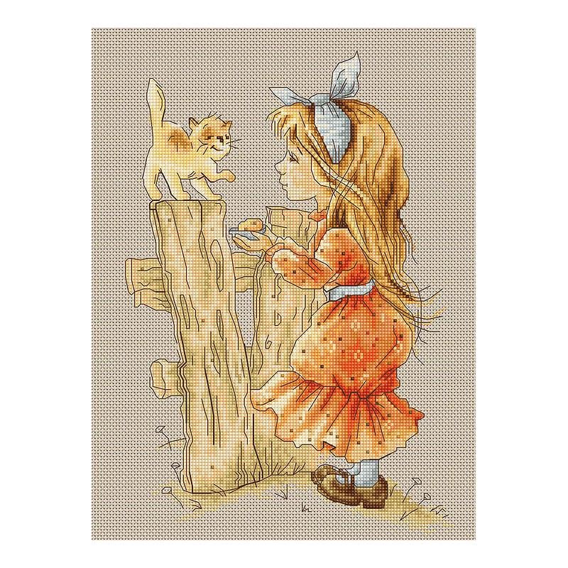 Набір для вишивки хрестиком Luca-S B1106 З кошеням (11613)