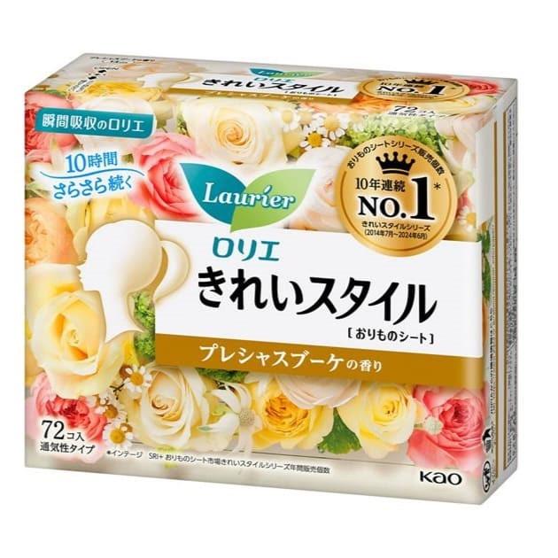 Прокладка Kao Laurier гигиеническая Kirei цветочный букет 72 шт.