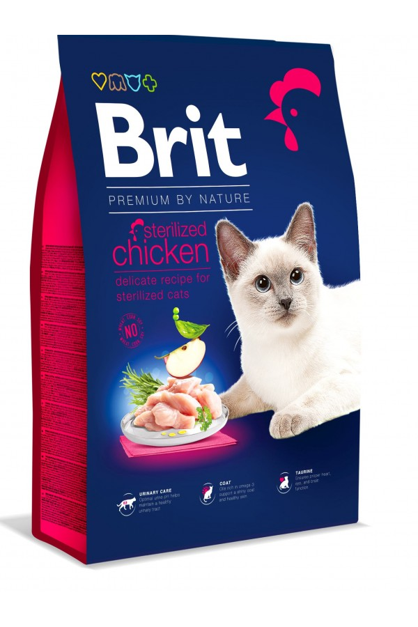 Корм сухий Brit Premium Cat by Nature Sterilised для стерилізованих котів з куркою 8 кг (171870) Корм сухий Brit Premium Cat by Nature Sterilised для стерилізованих котів з куркою 8 кг (171870)