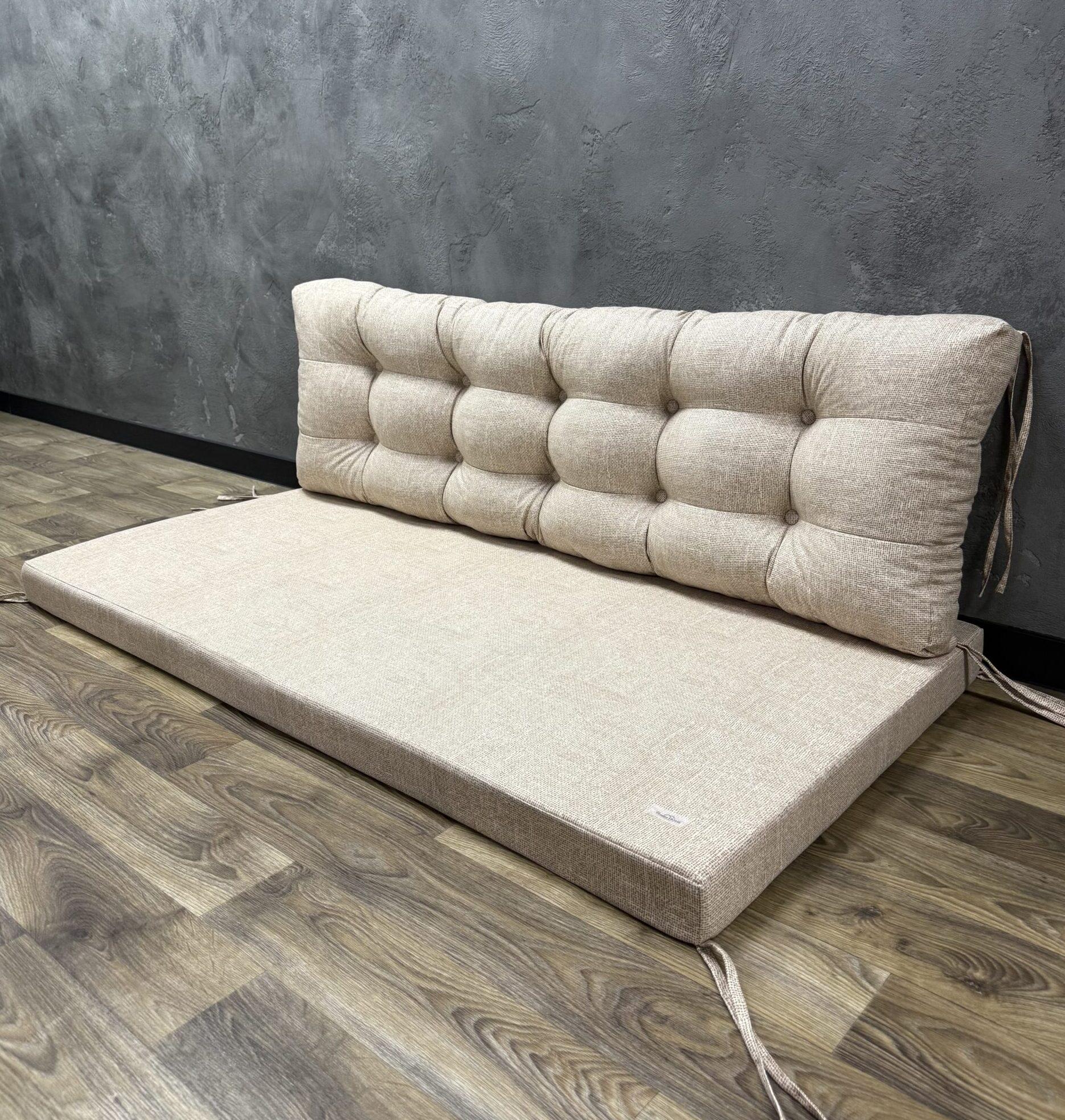 Комплект матрас со спинкой Comfort Home Matting на поддоны/качели/каркасы/садовую мебель панама 160х60х40х10 см