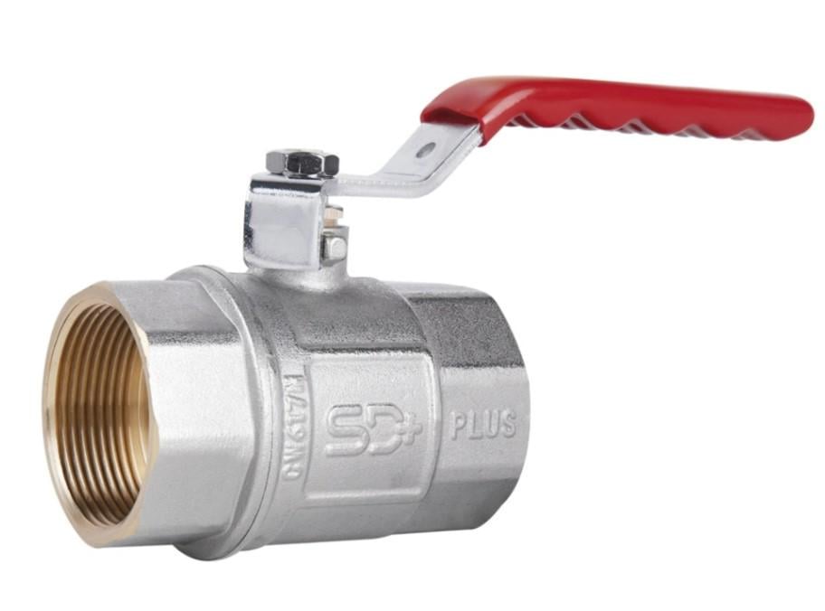 Кран шаровой Thermo Alliance Standart 1 1/2" ВВ прямой никель PN40 рычаг (SD600NW40PN40)