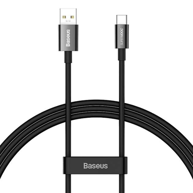 Кабель Baseus Superior Series (SUPERVOOC) Cable USB to Type-C 65W 1m CAYS000901 Black