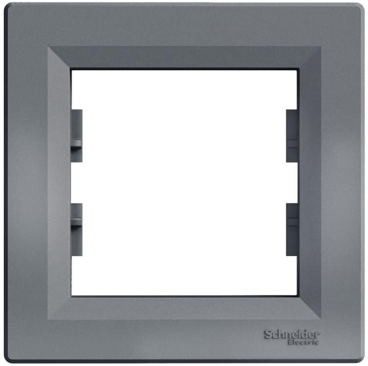 Рамка одномісна Schneider Electric Asfora Стальний (00000003146)