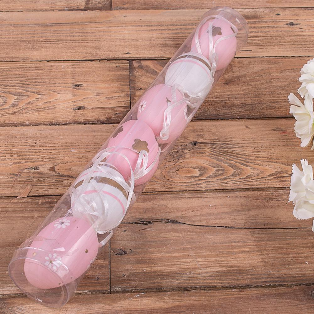 Яйца в тубусе пластиковые для декора (3553-14)