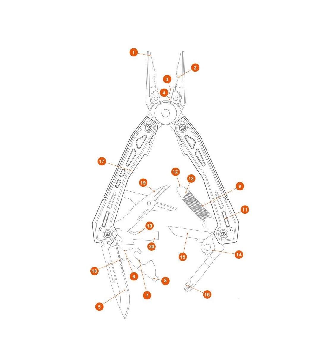 Мультитул HuoHou Multi-Tool K20 20в1 (HU0254) - фото 7