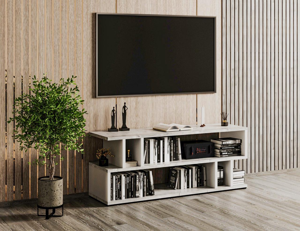 Тумба ТВ Moreli Id27-179 400x526x398 мм Бетон/Белый (id27-179-beton-white)