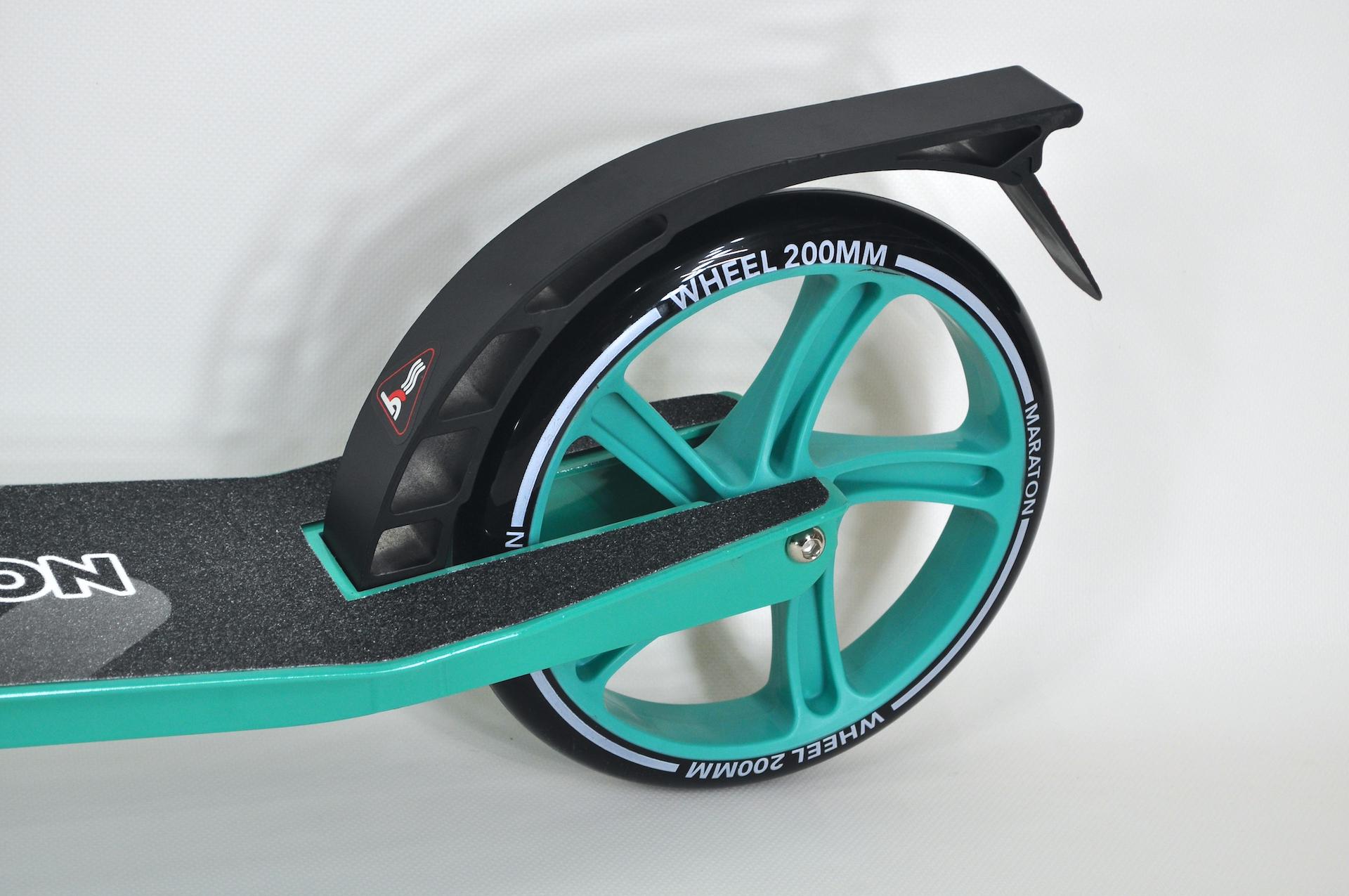 Самокат Maraton Comfort двоколісний з підногою і ременем Бірюзовий - фото 7 Самокат Maraton Comfort двоколісний з підногою і ременем Бірюзовий - фото 7