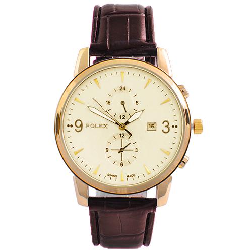 Часы мужские наручные 6295 Gold/Brown (558572)