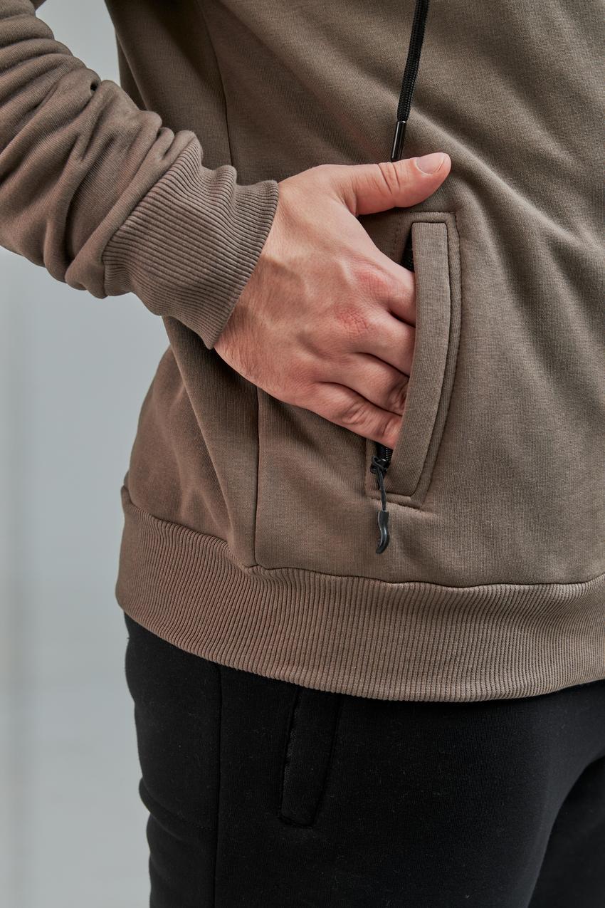 Кофта чоловіча М0168.4 L Бежево-сірий (623-1-62) - фото 4 Кофта чоловіча М0168.4 L Бежево-сірий (623-1-62) - фото 4