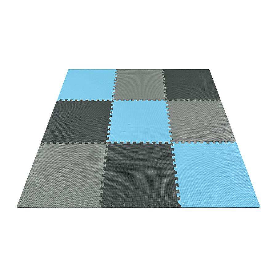 Мат-пазл 4fizjo Mat Puzzle EVA 180x180x1 cм 4FJ0156 Black/Grey/Light Blue - фото 5