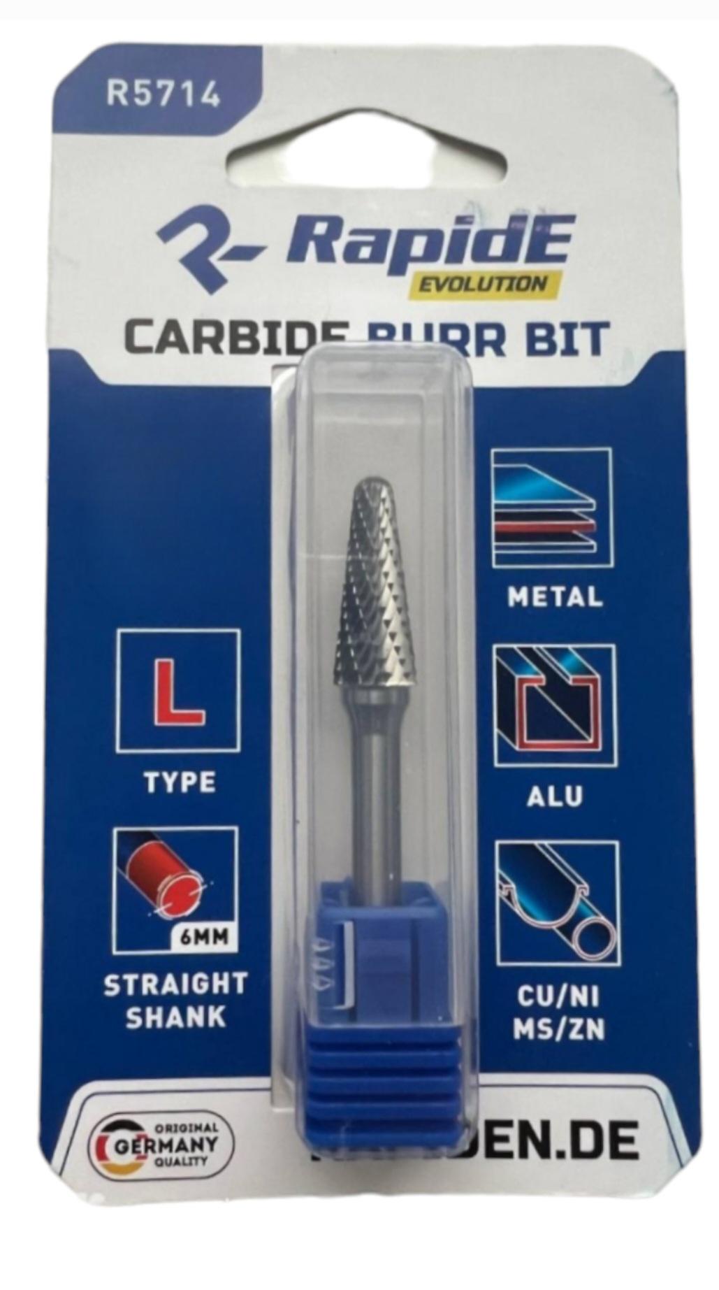 Борфреза по металу RapidE 12 мм тип L конічна сфера (НФ-00002021)