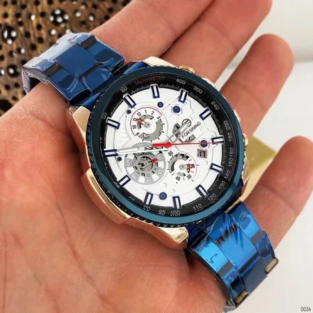 Наручний годинник Forsining 6909 Blue/Cuprum/White - фото 4 Наручний годинник Forsining 6909 Blue/Cuprum/White - фото 4