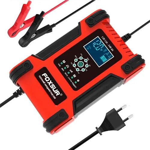 Зарядний пристрій для авто акумуляторів розумний Foxsur FBC122412D 12В-12А 24В-6А ЖК Orange (534368) Зарядний пристрій для авто акумуляторів розумний Foxsur FBC122412D 12В-12А 24В-6А ЖК Orange (534368)