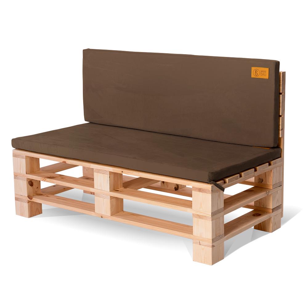 Комплект подушек для садовой мебели SanchoBAG Велюр 120x40x5/120х80x10 см Turkish Coffe (pvm-1014-sb310-11)