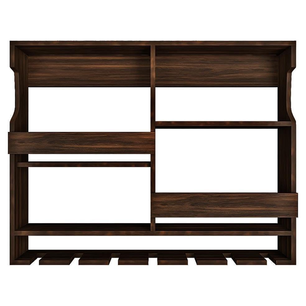 Полка для вина настенная из дерева Айрате Капучино (ПНК-018809)