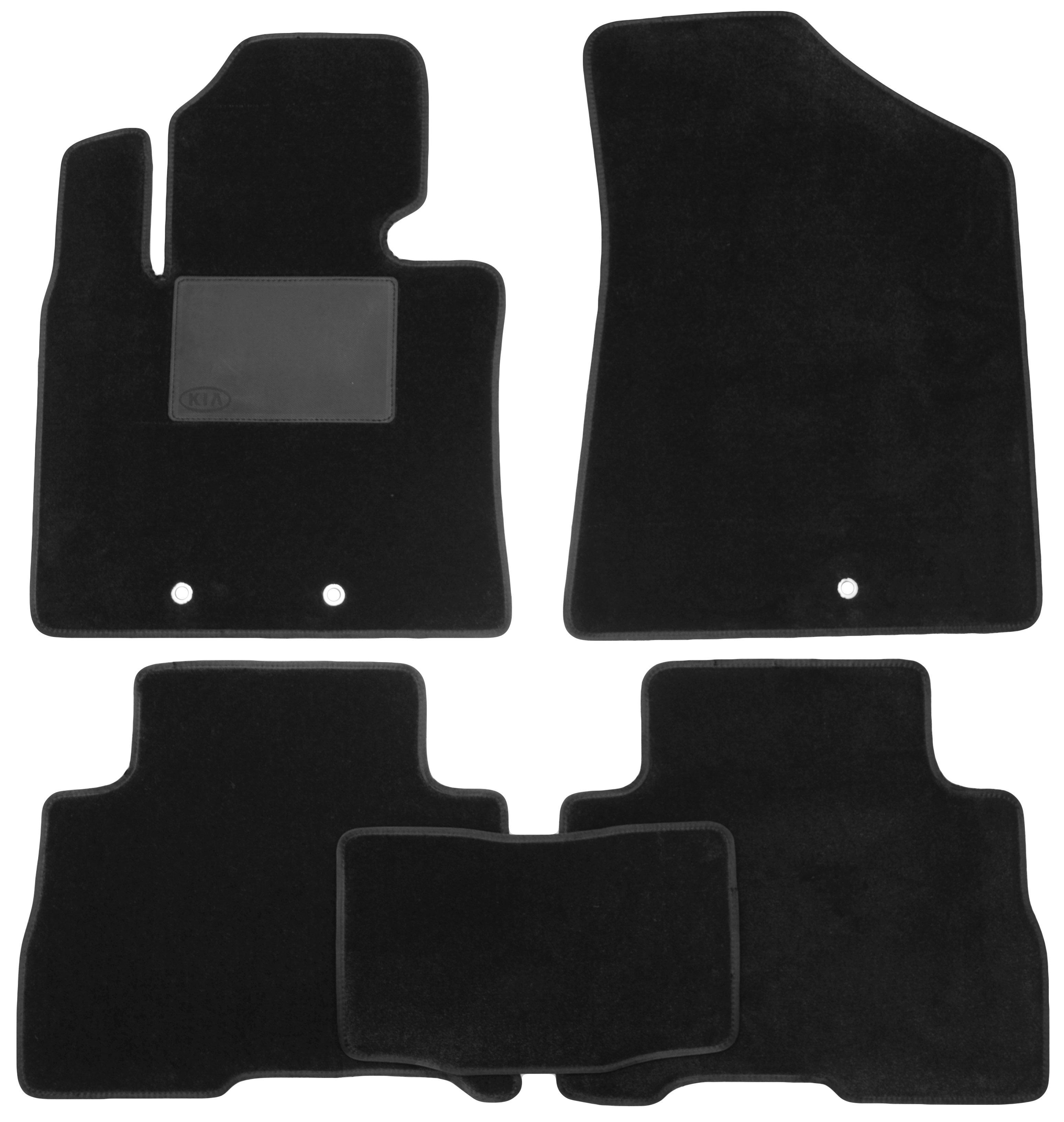 Коврики в салон для Kia Sorento 2013 - 2015 текстильные Optimal Черный