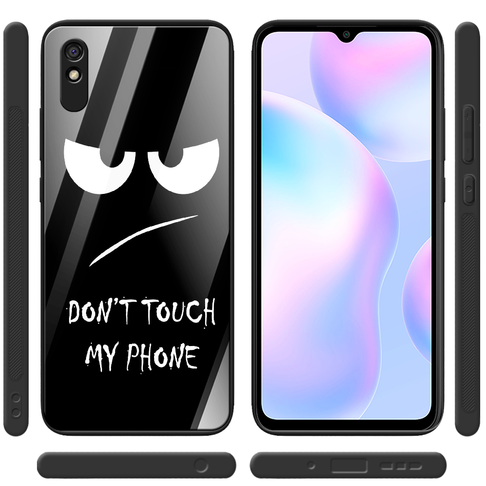 Чохол BoxFace Xiaomi Redmi 9A Don't Touch my Phone Чорний силікон зі склом (40304-up535-41116) - фото 2