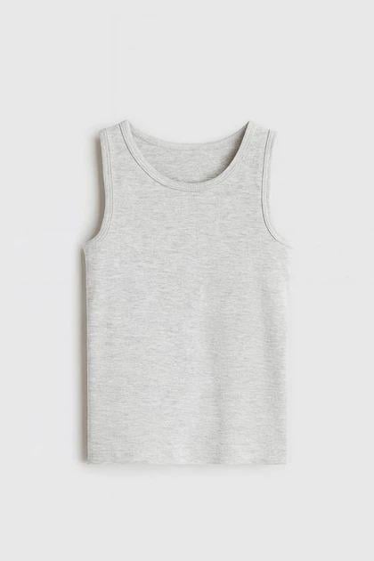 Майка H&M 1237524 110-116 см Сірий меланж