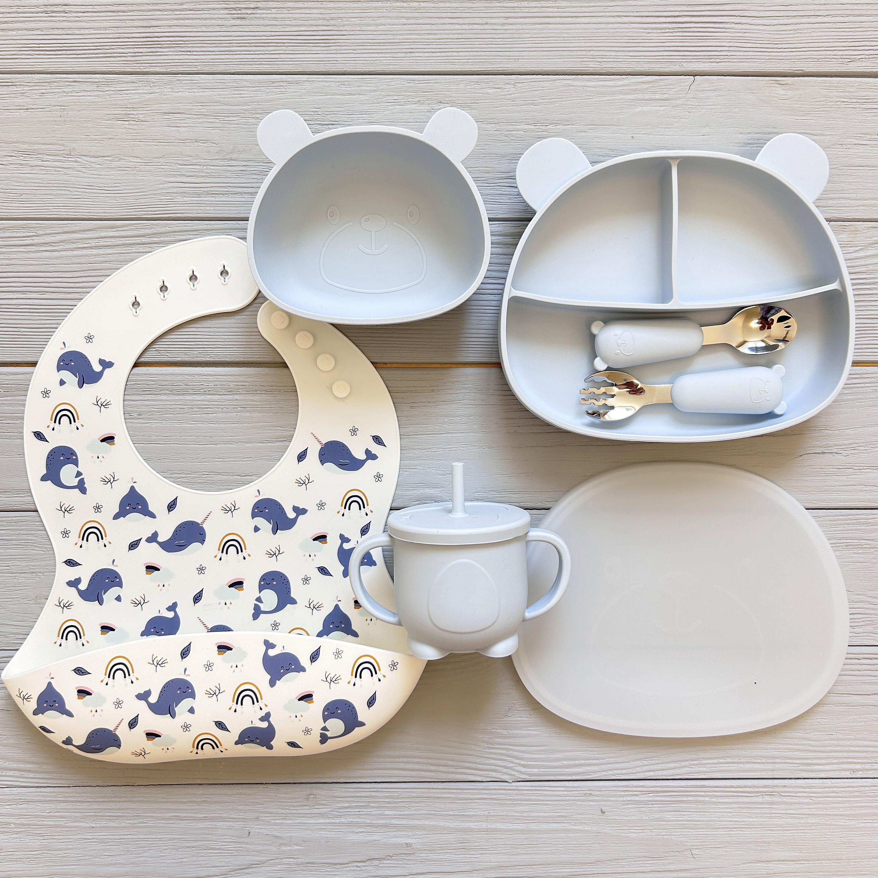 Набір дитячого посуду для прикорму Y5 BPR img_e4126 650C Ведмедики силіконовий (29041491)