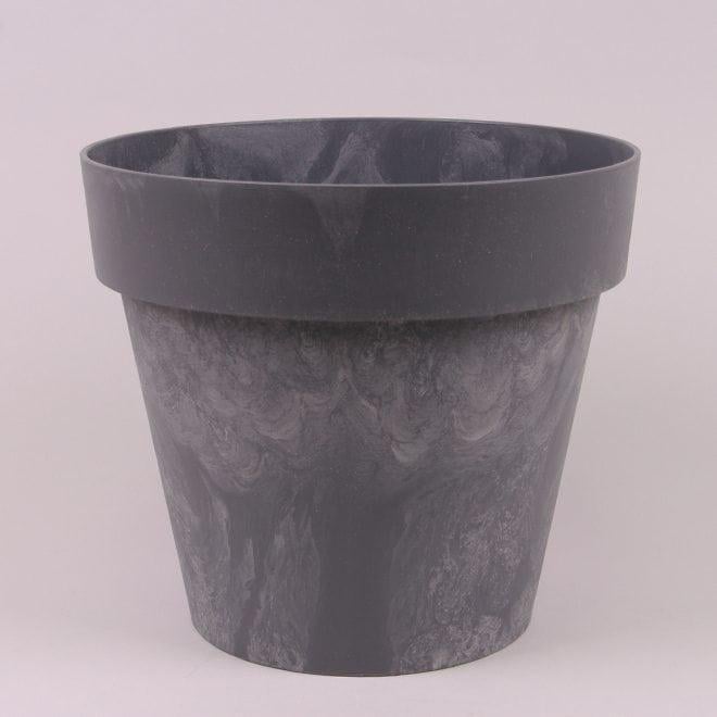 Горшок пластмассовый Flora Cube Beton Effect 17 см 90335 Маренго (DR015527)