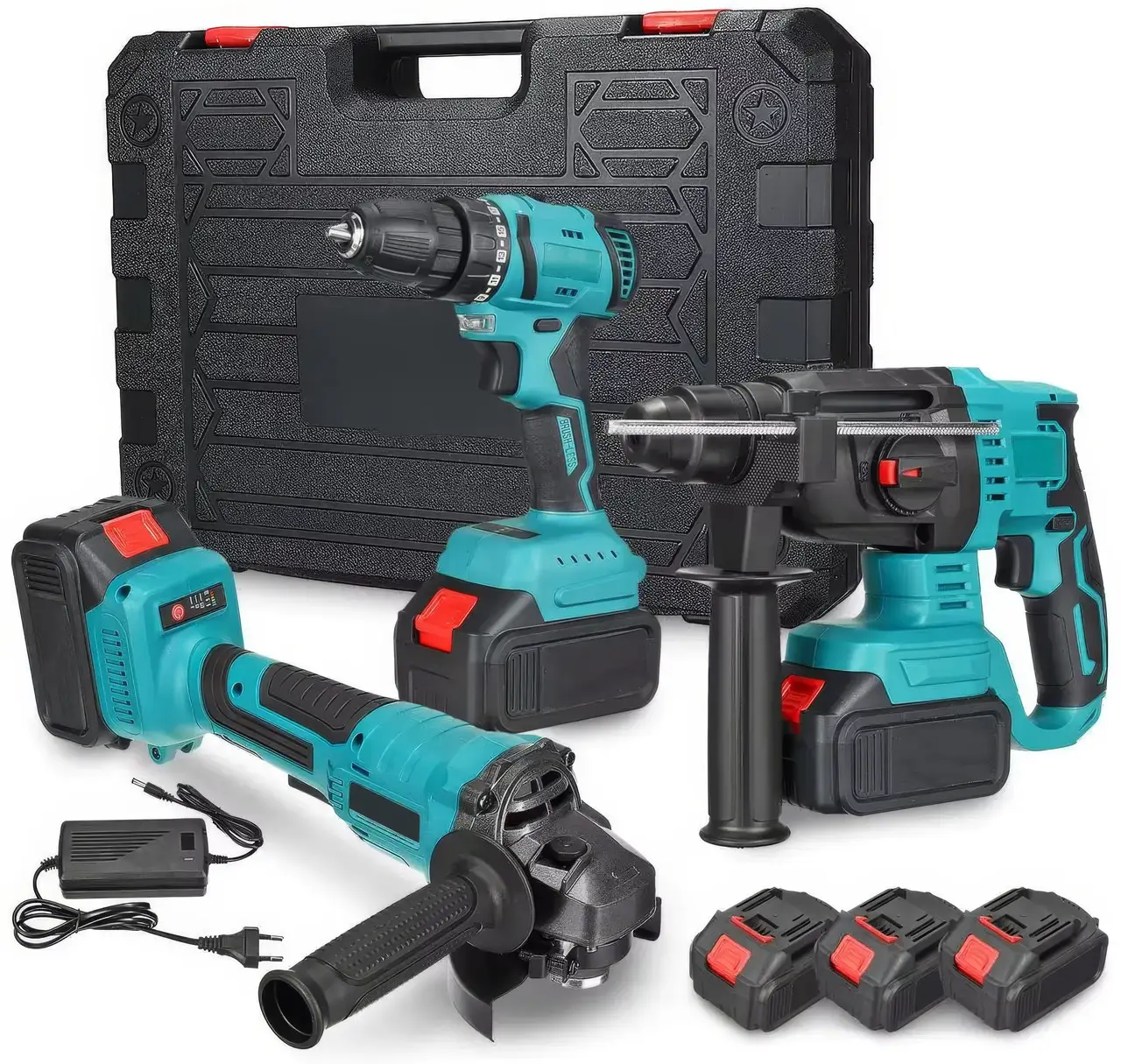 Набор инструментов шуруповерт/перфораторы/болгарка 48V 3в1 (TOP-74) Набор инструментов шуруповерт/перфораторы/болгарка 48V 3в1 (TOP-74)