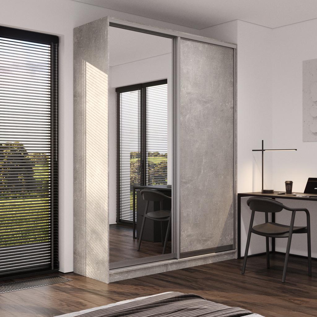 Шафа-купе Viant Ligth Kombo ДСП+ДСП 1700х450x2200 мм Індастріал