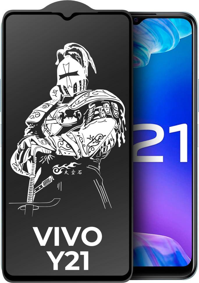 Защитное стекло King Fire Vivo Y21 (Full Glue) Black (30296)