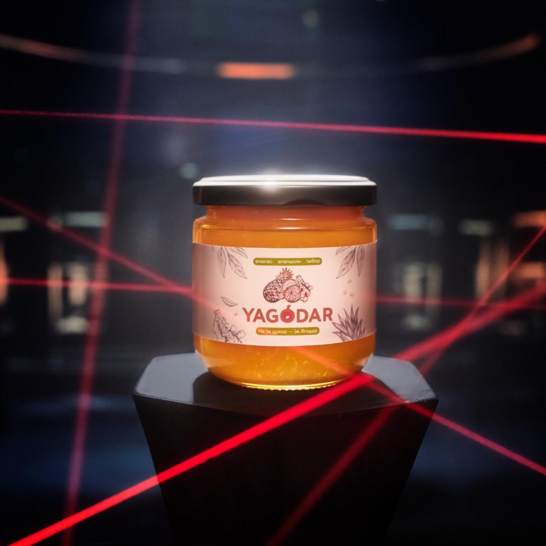 Джем ананасовый с апельсином и имбирем без сахара 2 шт. (2671838414) - фото 3