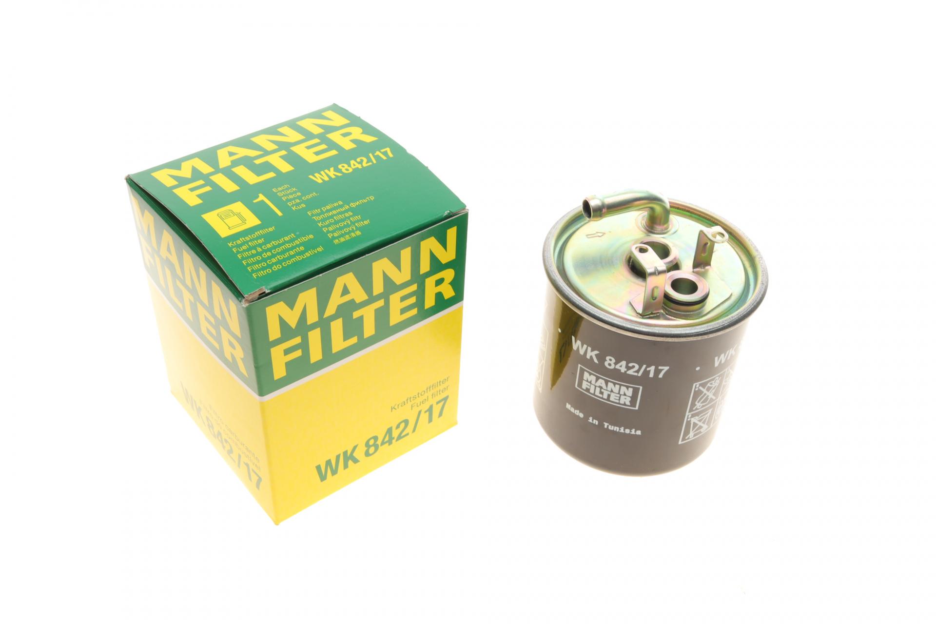 Фильтр топливный Mann-Filter для MB A-class W168 1,7D OM668 98-05 (WK 842/17)