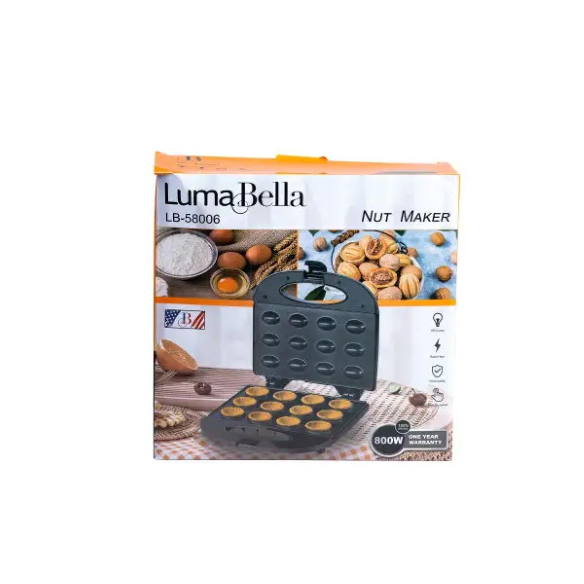 Электроорешница Luma Bella LB58006 с антипригарным покрытием 800W (3911) - фото 15 Электроорешница Luma Bella LB58006 с антипригарным покрытием 800W (3911) - фото 15