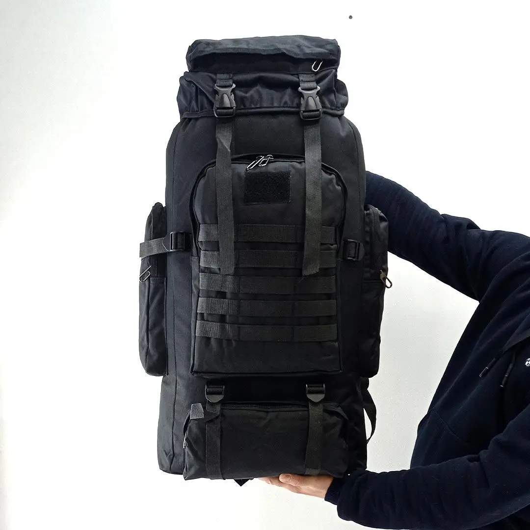 Рюкзак армійський Tactical із системою MOLLE 70 л Чорний (ta70E-black) - фото 5 Рюкзак армійський Tactical із системою MOLLE 70 л Чорний (ta70E-black) - фото 5