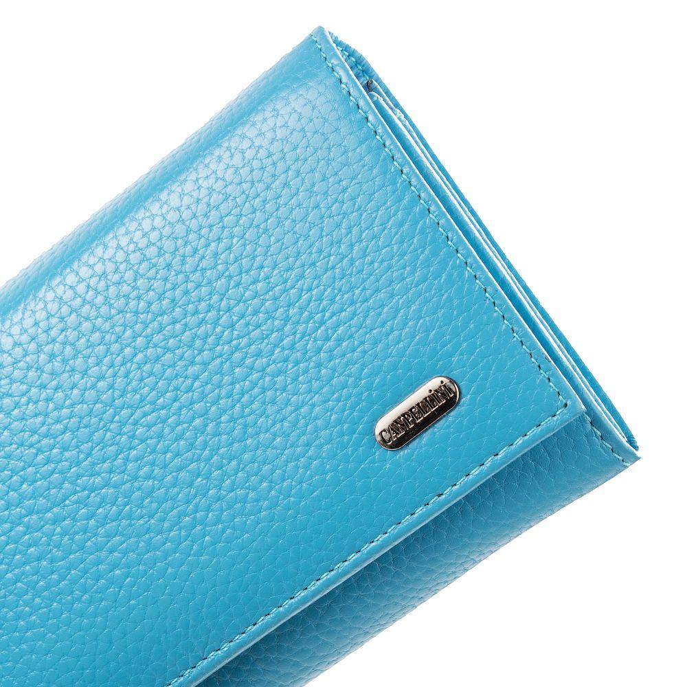 Гаманець жіночий шкіряний CANPELLINI 1226 Блакитний - фото 6 Гаманець жіночий шкіряний CANPELLINI 1226 Блакитний - фото 6