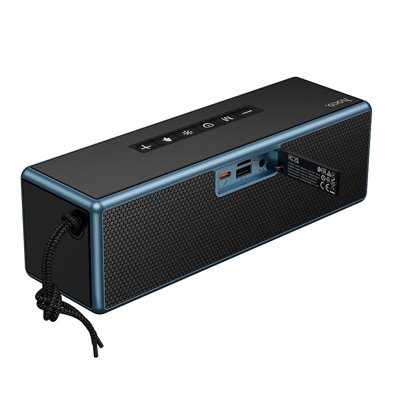 Колонка портативна Bluetooth Hoco HC40 Abyss Mirror Light Effect Black - фото 3