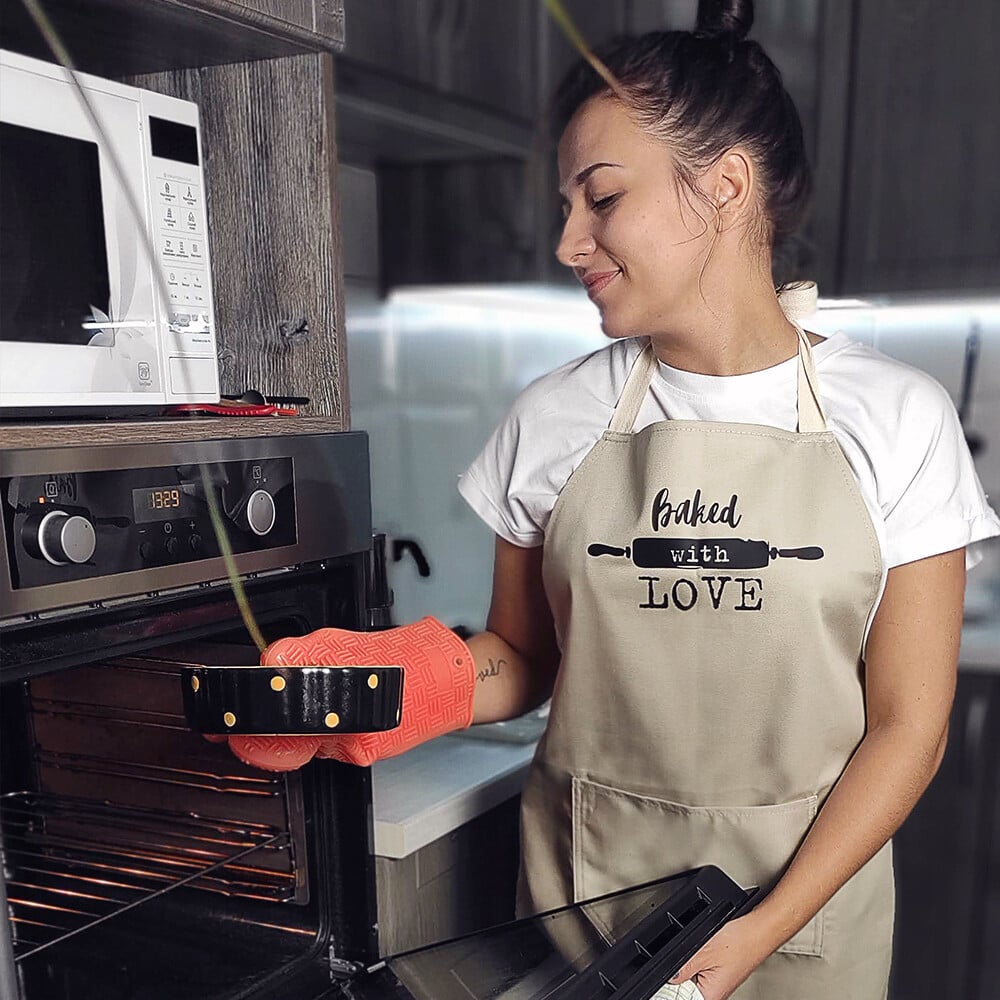 Фартук с надписью "Baked with love" 75х51 см (FRT_19N015) - фото 2 Фартук с надписью "Baked with love" 75х51 см (FRT_19N015) - фото 2
