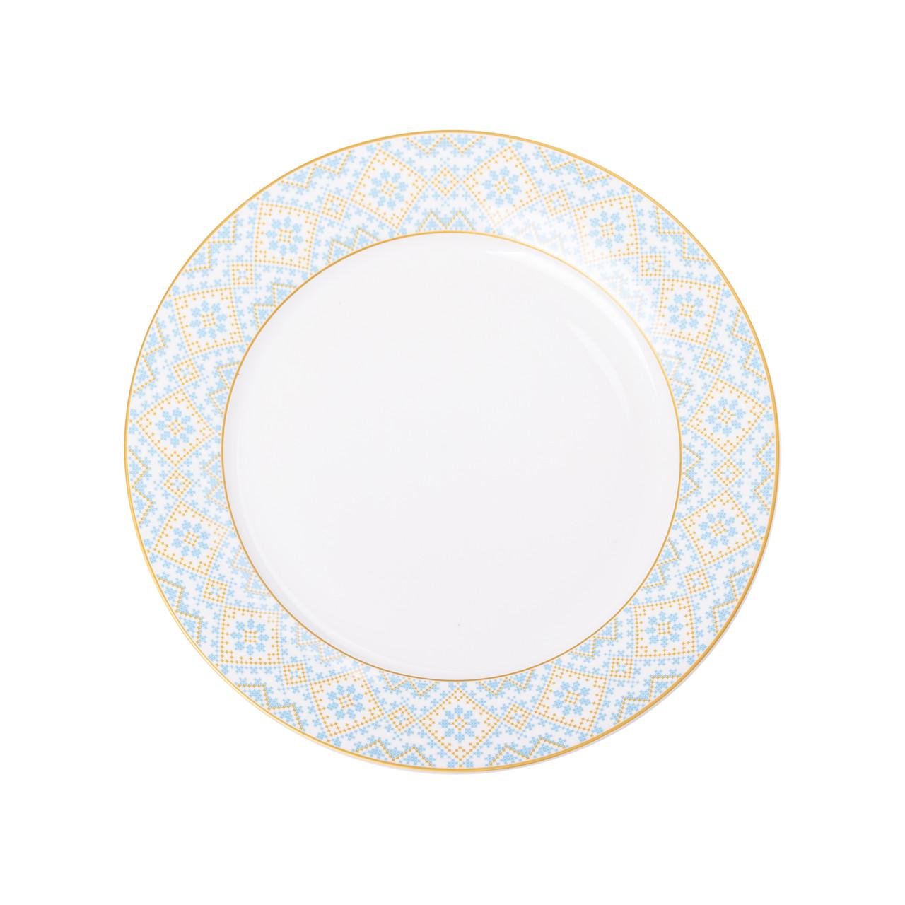 Тарілка кругла horeca керамічна пласка орнаментом 26,5 см (HP-7-738)