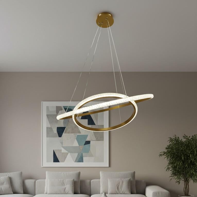 Люстра світлодіодна Zilini CD4002/60/40 110W Золотистий (30142813) - фото 1