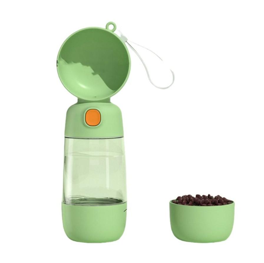 Бутылка для животных портативная Semi Pets 2в1 с антипроливной кнопкой вода и корм 400 мл/185 мл - фото 2 Бутылка для животных портативная Semi Pets 2в1 с антипроливной кнопкой вода и корм 400 мл/185 мл - фото 2