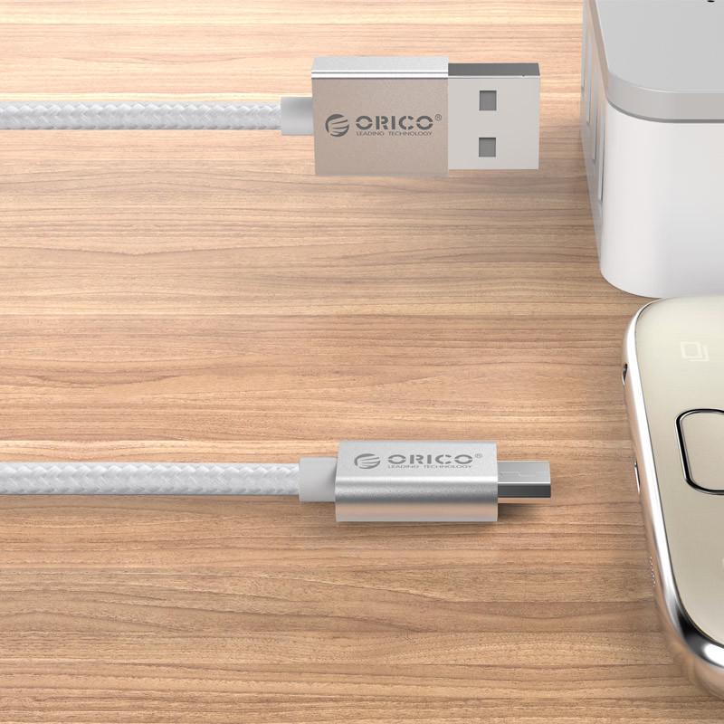 Кабель Micro USB Orico EDC-10 для заряджання та передачі даних 1 м Сріблястий - фото 8