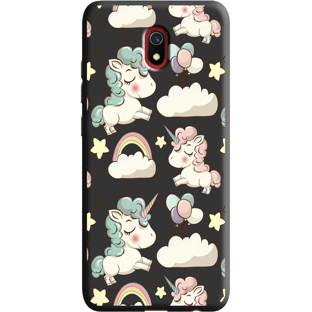 Чехол Boxface Xiaomi Redmi 8A Unicorns Черный силикон (38341-cc2-38671)