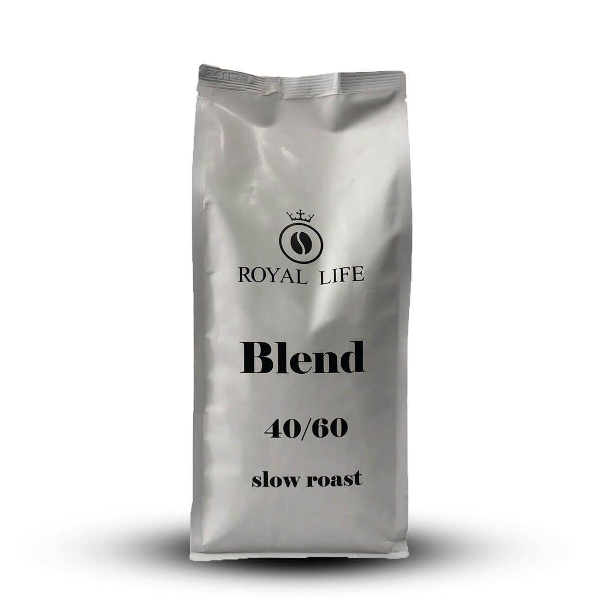 Кофе в зернах Royal-Life купаж Slow Roast 40% арабика 60% робуста 1 кг (1764177691)