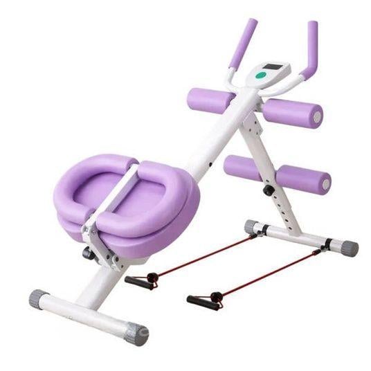 Тренажер для пресса и ног MM3000 многофункциональный напольный с эспандерами Фиолетовый (32763195)