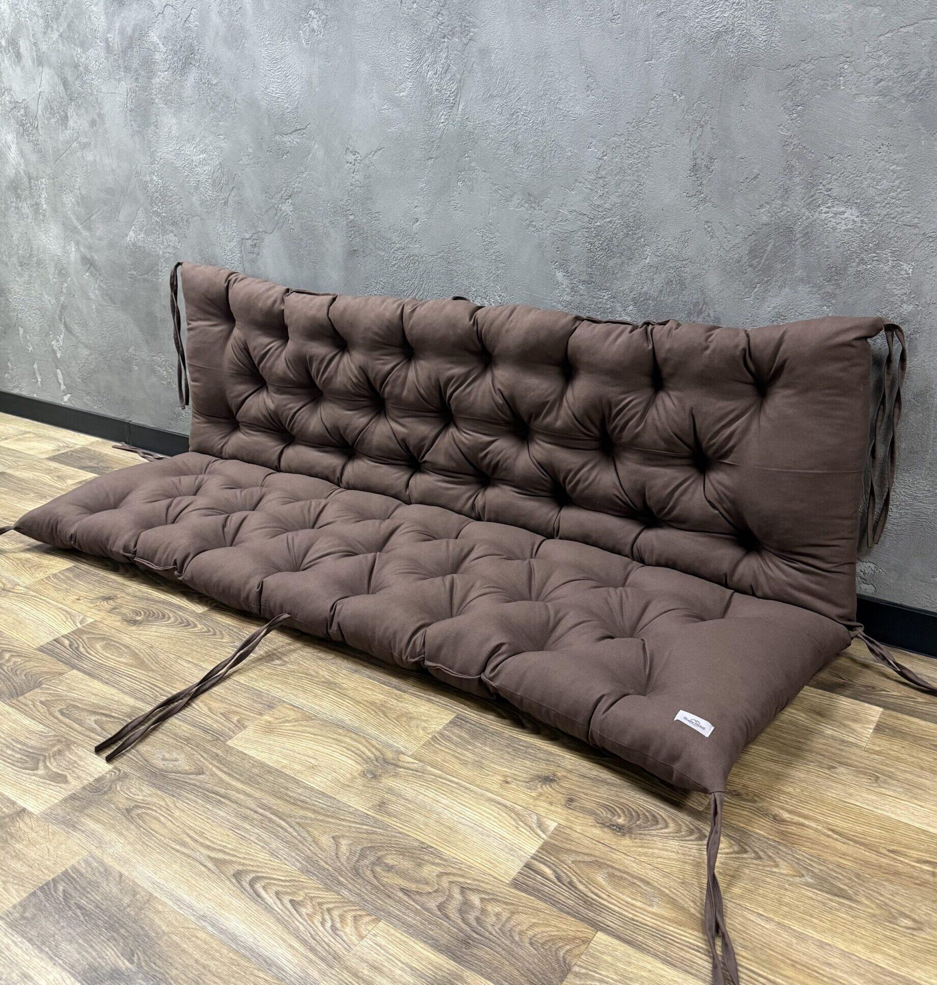 Подушка с каретной стяжкой Comfort Home на поддоны/качели/каркасы/садовую мебель панама 100х50х50 см