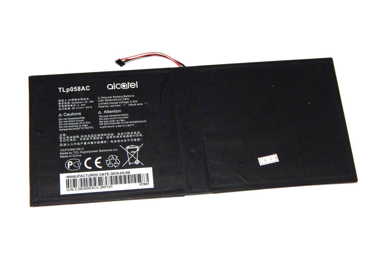 Аккумулятор для Alcatel TLp058AC Аккумулятор для Alcatel TLp058AC