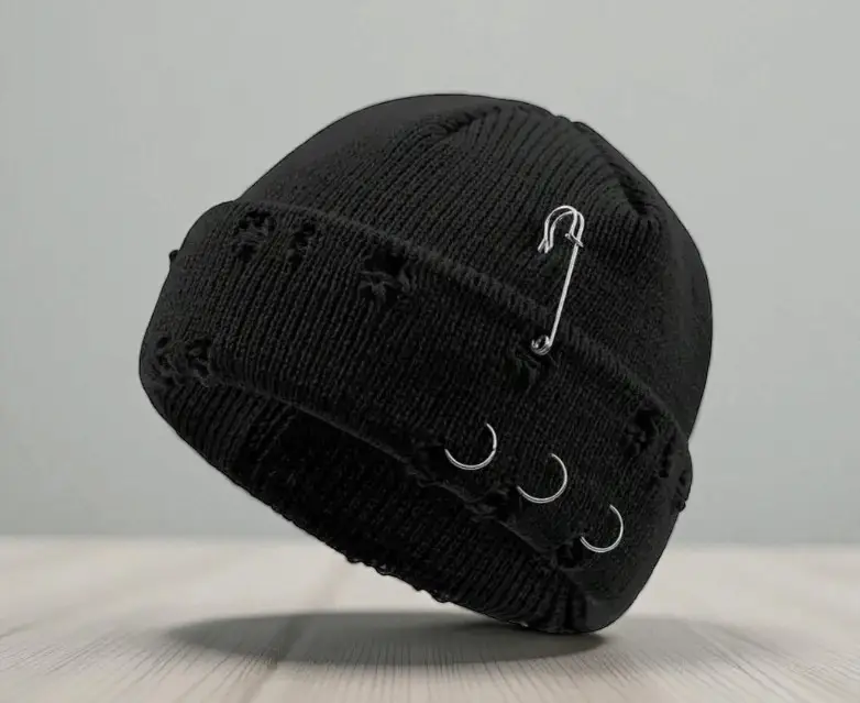 Шапка бени с кольцами One size Черный (30231151)