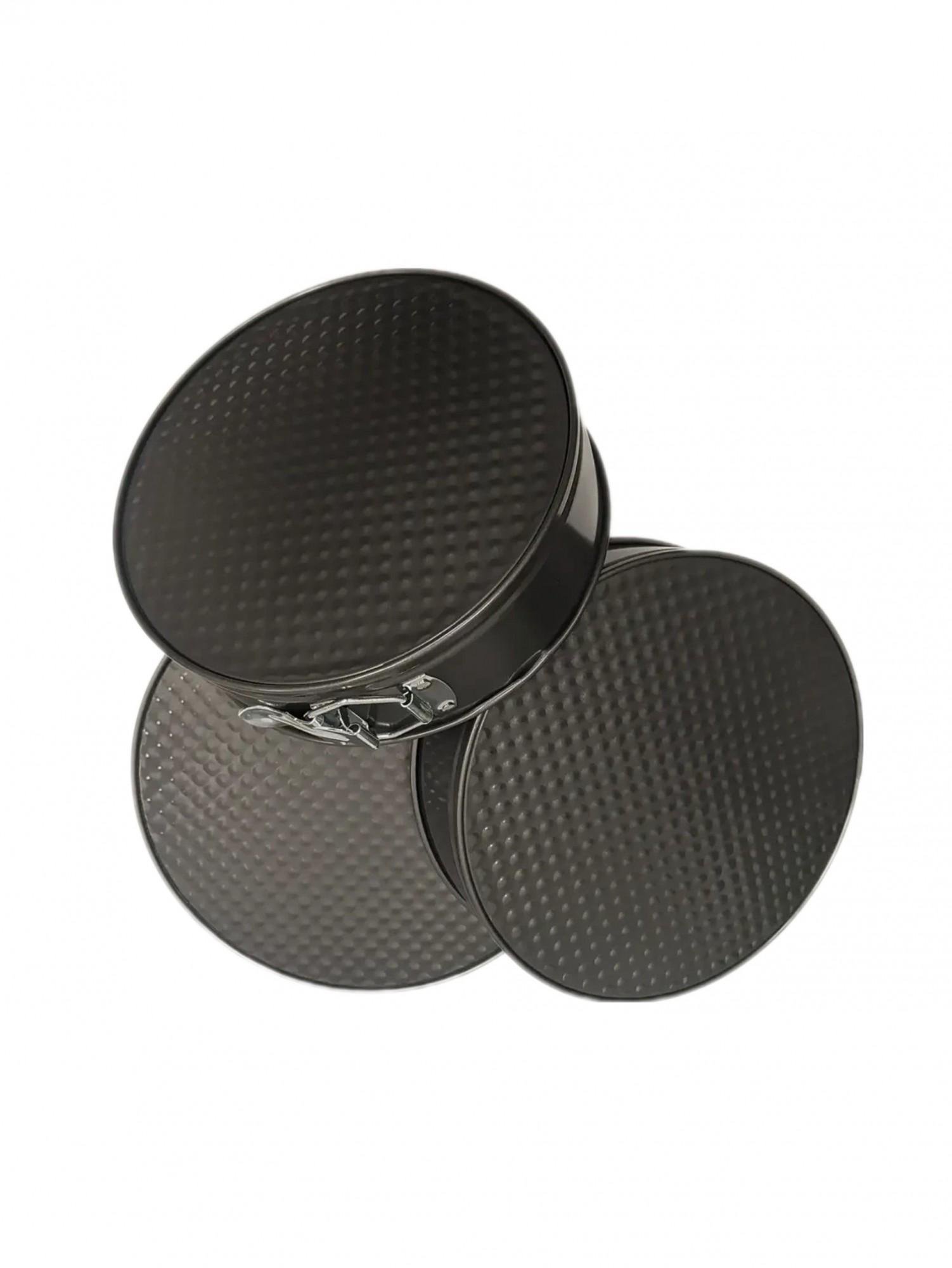 Набор разборных форм для выпечки Unique UN-1702 3 шт. Черный (UN1702) - фото 3 Набор разборных форм для выпечки Unique UN-1702 3 шт. Черный (UN1702) - фото 3