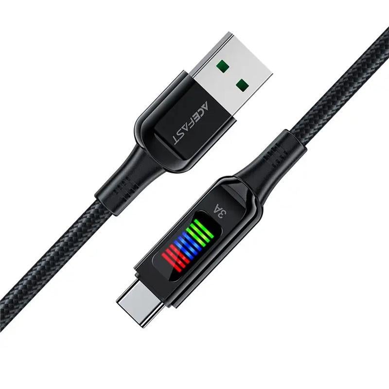 Дата кабель Acefast C7-04 USB-A to USB-C zinc alloy 1,2 м Black (00000068245_1) - фото 4