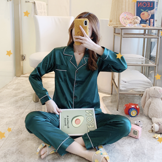 Атласная пижама костюм JULY'S SONG Шелковые объятия XL (1414-2019) - фото 4 Атласная пижама костюм JULY'S SONG Шелковые объятия XL (1414-2019) - фото 4