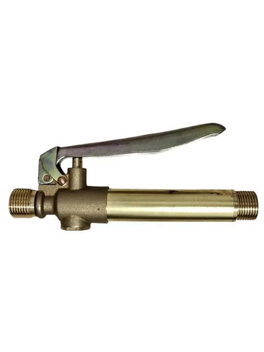 Кран-ручка для опрыскивателя латунь с фиксатором резьба 18 мм Золотистый (29654882)