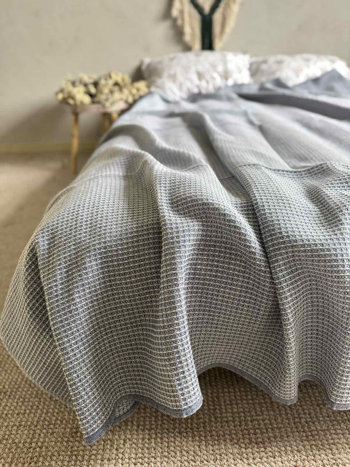 Простынь вафельная ZEINTEX хлопчатобумажная 200х220 см Синий (26417216) - фото 6 Простынь вафельная ZEINTEX хлопчатобумажная 200х220 см Синий (26417216) - фото 6